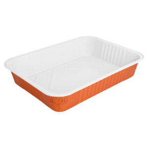 Vaschetta Premium Rettangolare bianco - terracotta